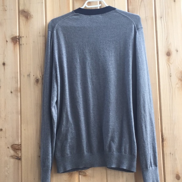 GAP MEN GREY AND BLUE CARDIGAN SWEATER SIZE L - Picture 2 of 5